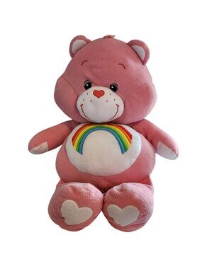 Care Bears Cheer Bear Plush 2003 Pink Stuffed Toy 25"
